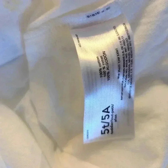 Carter's 2-Piece Bunny Tee & Floral Skort Set Girls Sz 5T - Picture 9 of 11